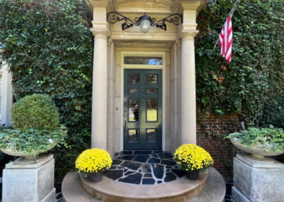 The entrance of a Buckhead family estate after being pressure washed.